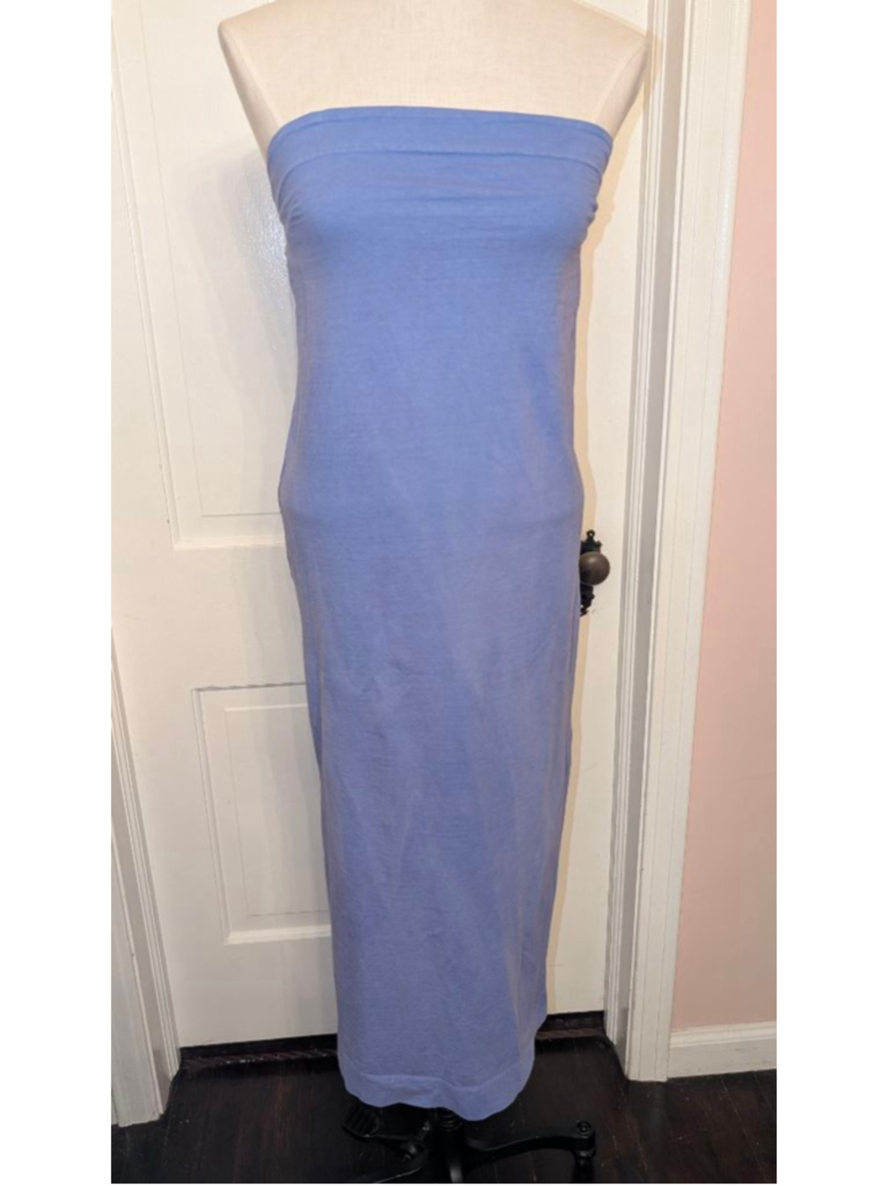 Free People beach Blue Strapless Maxi Dress XS